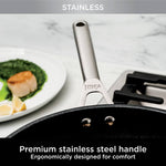 Ninja Foodi ZEROSTICK Stainless Steel 2-Piece Frying Pan Set (24cm/28cm) - C62200UK