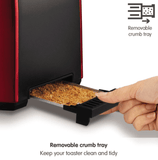 Morphy Richards Equip 2 Slice Toaster - Red | 222060 - Walsh Bros Electrical