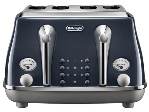 De'Longhi Icona Capitals Toaster- Blue | CTOC4003.BL - Walsh Bros Electrical