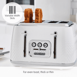 Morphy Richards Verve 4 Slice Toaster - White | 243012 - Walsh Bros Electrical