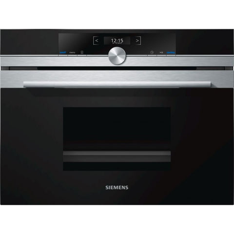 Siemens iQ500 Built-in microwave oven with hot air 60 x 45 cm Stainless steel CM585AGS0B